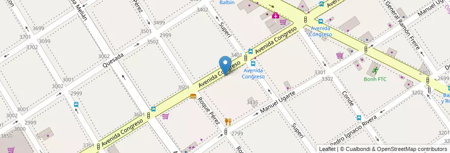 Mapa de ubicacion de Moruli, Coghlan en 아르헨티나, Ciudad Autónoma De Buenos Aires, Comuna 12, 부에노스아이레스.