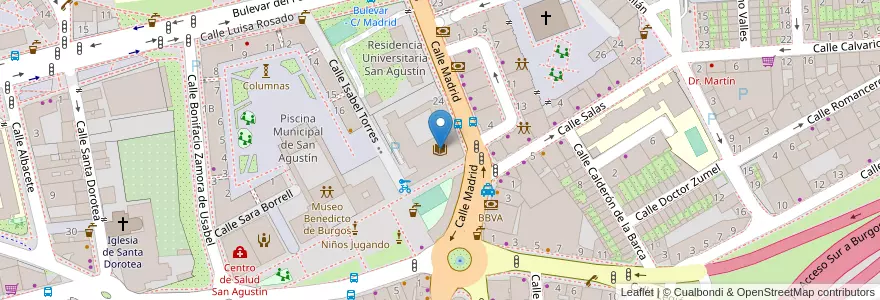 Mapa de ubicacion de MOSA - Biblioteca Castilla Y León en スペイン, カスティーリャ・イ・レオン州, Burgos, Alfoz De Burgos, Burgos.