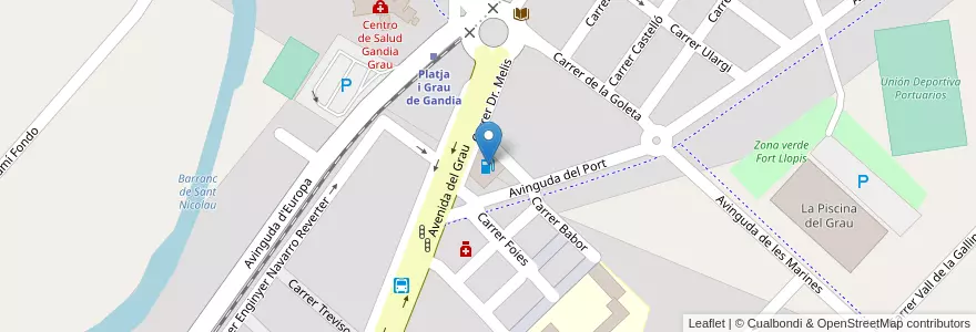 Mapa de ubicacion de MOSCARDÓ en スペイン, バレンシア州, València / Valencia, Safor, Gandia.