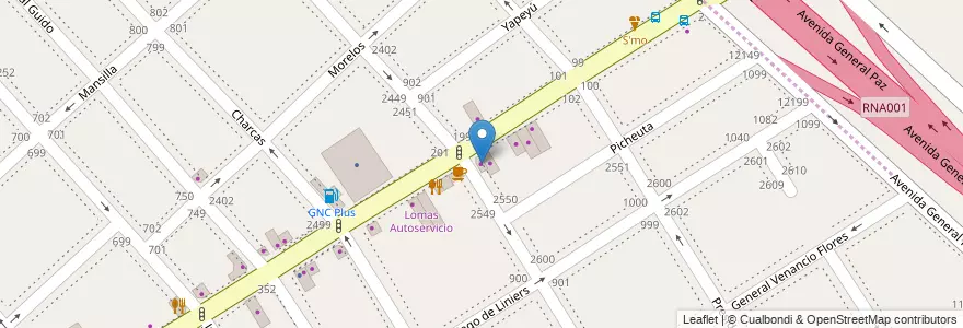 Mapa de ubicacion de Mosconi 196 en Argentinië, Buenos Aires, Partido De La Matanza, Lomas Del Mirador.