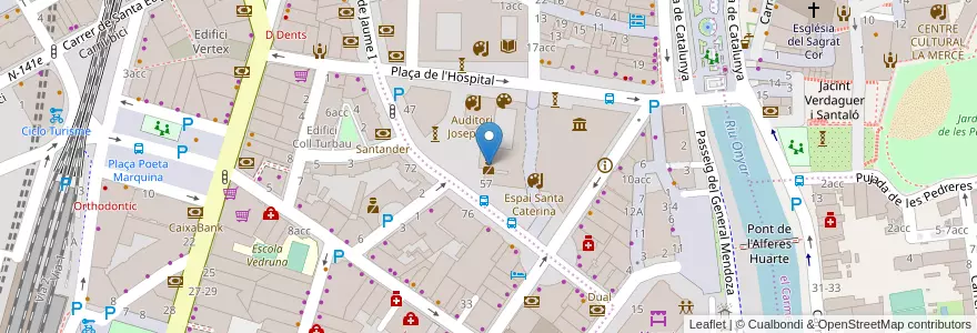 Mapa de ubicacion de Mossos d'Esquadra en スペイン, カタルーニャ州, ジローナ, Gironès, ジローナ.