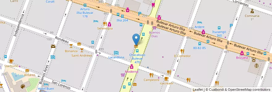 Mapa de ubicacion de Mostachys en Argentina, Córdova, Departamento Capital, Pedanía Capital, Córdoba, Municipio De Córdoba.