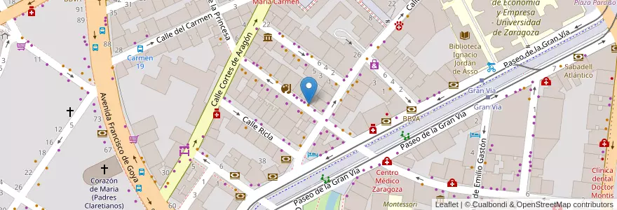 Mapa de ubicacion de Mostaza en Espanha, Aragão, Saragoça, Zaragoza, Saragoça.
