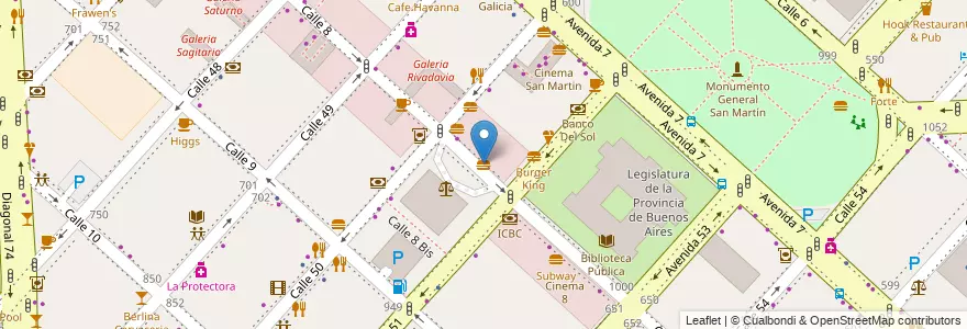 Mapa de ubicacion de Mostaza, Casco Urbano en Argentina, Buenos Aires, Partido De La Plata, La Plata.