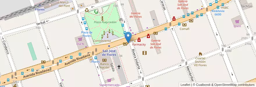Mapa de ubicacion de Mostaza, Flores en Arjantin, Ciudad Autónoma De Buenos Aires, Comuna 7, Buenos Aires.