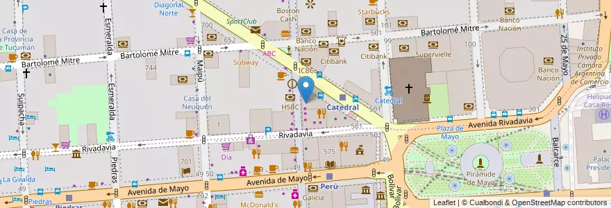 Mapa de ubicacion de Mostaza, San Nicolas en アルゼンチン, Ciudad Autónoma De Buenos Aires, Comuna 1, ブエノスアイレス.