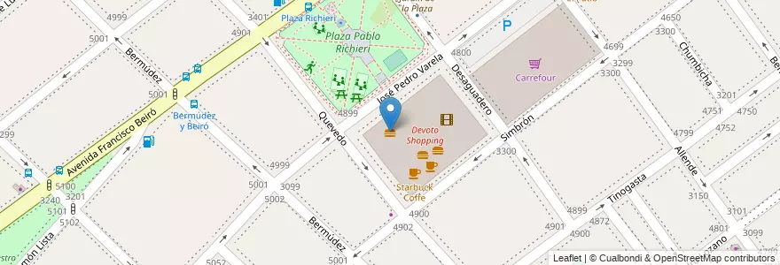 Mapa de ubicacion de Mostaza;Subway, Villa Devoto en Argentinië, Ciudad Autónoma De Buenos Aires, Buenos Aires, Comuna 10, Comuna 11.