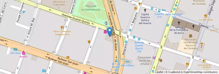 Mapa de ubicacion de Motcor Fiat en الأرجنتين, Córdoba, Departamento Capital, Pedanía Capital, Córdoba, Municipio De Córdoba.