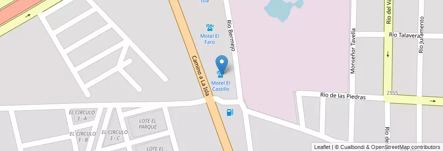 Mapa de ubicacion de Motel El Castillo en Argentinië, Salta, Capital, Municipio De Salta, Salta.