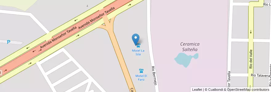 Mapa de ubicacion de Motel La Isla en الأرجنتين, Salta, Capital, Municipio De Salta, Salta.