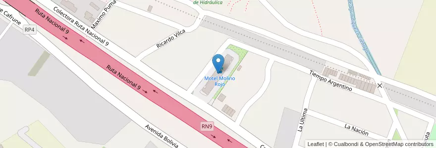 Mapa de ubicacion de Motel Molino Rojo en Arjantin, Jujuy, Departamento Doctor Manuel Belgrano, Municipio De Yala.