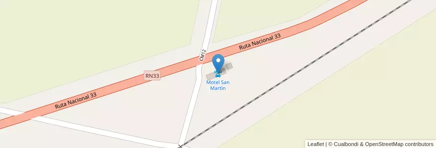 Mapa de ubicacion de Motel San Martín en Argentina, Santa Fe, Departamento General López, Municipio De Rufino.