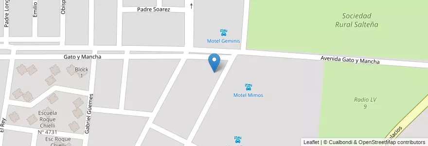 Mapa de ubicacion de Motel Siloe en Argentinië, Salta, Capital, Municipio De Salta, Salta.