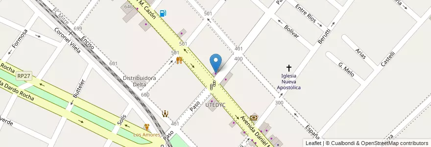 Mapa de ubicacion de Moto Delta en الأرجنتين, بوينس آيرس, Partido De Tigre, Tigre.