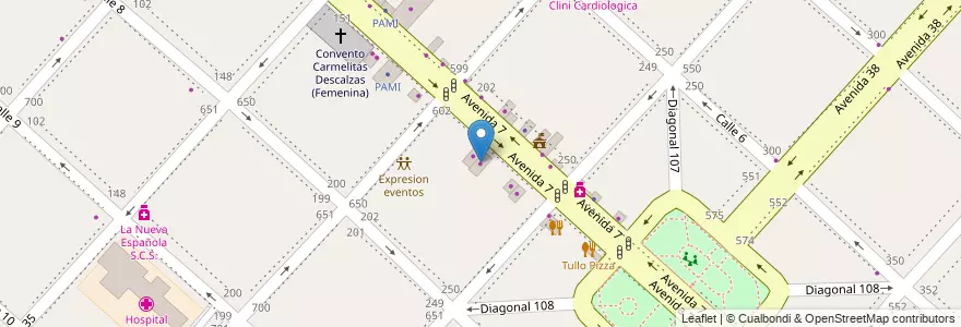 Mapa de ubicacion de Moto Extreme, Casco Urbano en الأرجنتين, بوينس آيرس, Partido De La Plata, لابلاتا.