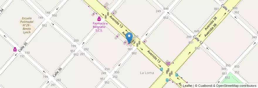Mapa de ubicacion de Moto Shopping, Casco Urbano en آرژانتین, استان بوئنوس آیرس, Partido De La Plata, La Plata.
