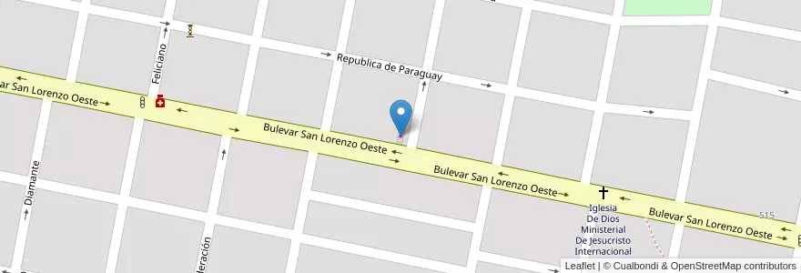Mapa de ubicacion de Motolitoral en آرژانتین, استان انتره ریوس, Departamento Concordia, Distrito Suburbios, Concordia, Concordia.