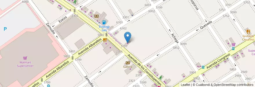 Mapa de ubicacion de Motomel, Villa Urquiza en آرژانتین, Ciudad Autónoma De Buenos Aires, Comuna 12, Buenos Aires.