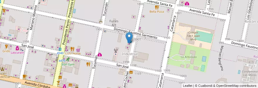 Mapa de ubicacion de Motorbike en 阿根廷, Santa Fe, Departamento Rosario, Municipio De Funes, Funes.