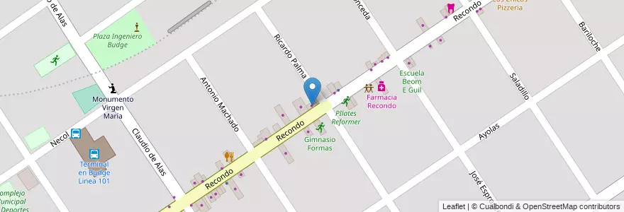 Mapa de ubicacion de MotoRivas Hogar en Arjantin, Buenos Aires, Partido De Lomas De Zamora, Ingeniero Budge.