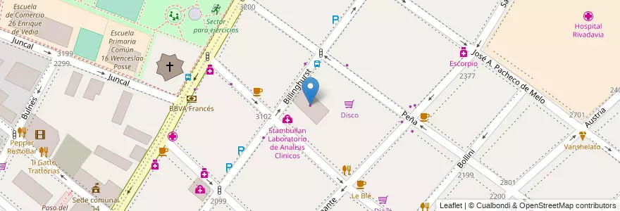 Mapa de ubicacion de Motorsab, Recoleta en Аргентина, Буэнос-Айрес, Comuna 2, Буэнос-Айрес.