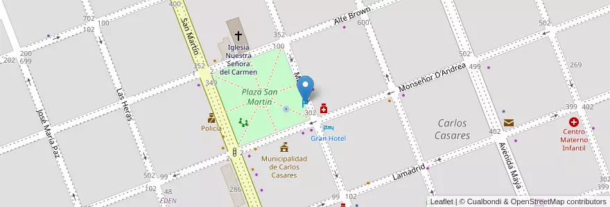 Mapa de ubicacion de Motos en Arjantin, Buenos Aires, Partido De Carlos Casares, Carlos Casares.