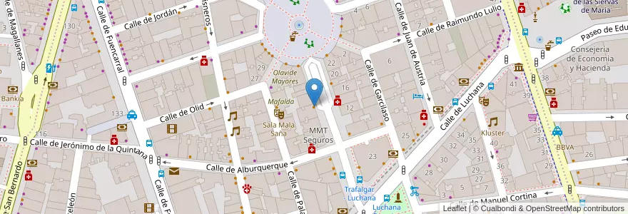 Mapa de ubicacion de Mousse en スペイン, マドリード州, Comunidad De Madrid, Área Metropolitana De Madrid Y Corredor Del Henares, Madrid.