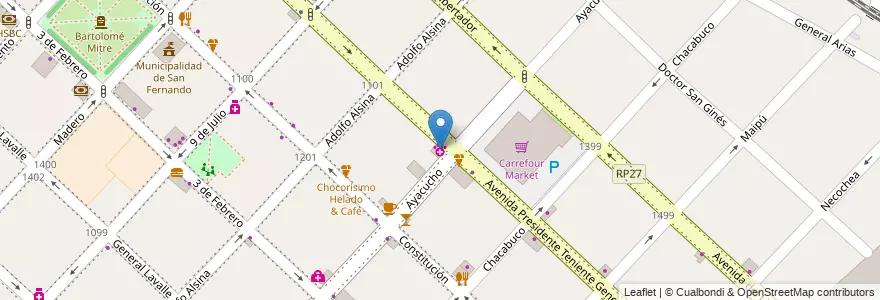Mapa de ubicacion de Movel Vet en Arjantin, Buenos Aires, Partido De San Fernando, San Fernando.