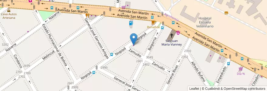 Mapa de ubicacion de Moving Cars, Villa del Parque en Argentinien, Ciudad Autónoma De Buenos Aires, Buenos Aires.