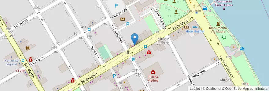 Mapa de ubicacion de Movistar en 아르헨티나, 리오네그로주, Departamento Adolfo Alsina, Viedma, Viedma.