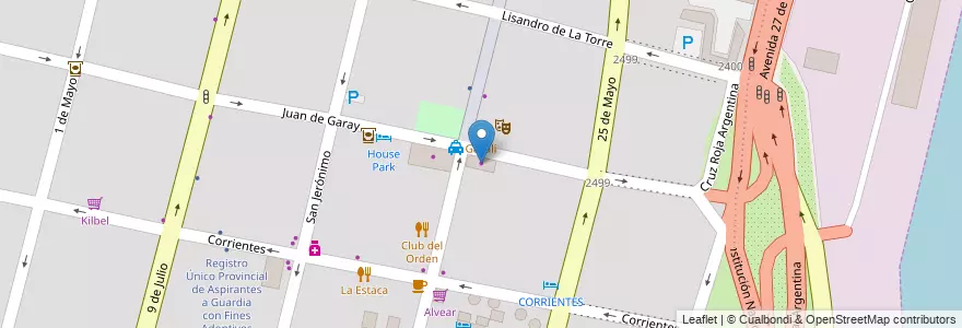 Mapa de ubicacion de Movistar en Argentinien, Santa Fe, Departamento La Capital, Santa Fe Capital, Santa Fe.