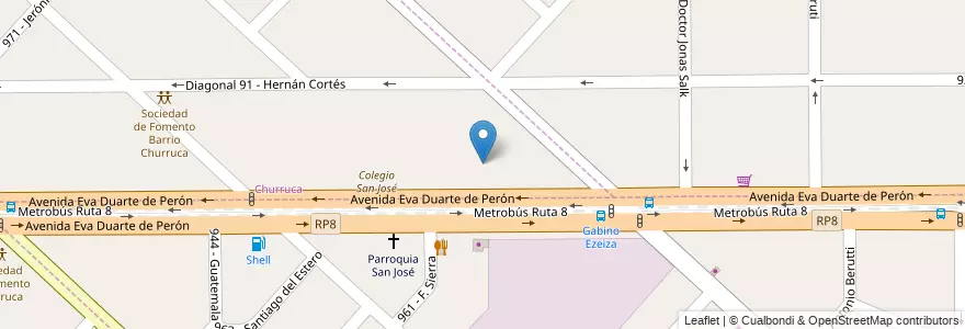 Mapa de ubicacion de Movitec Service SRL en 阿根廷, 布宜诺斯艾利斯省, Partido De Tres De Febrero.