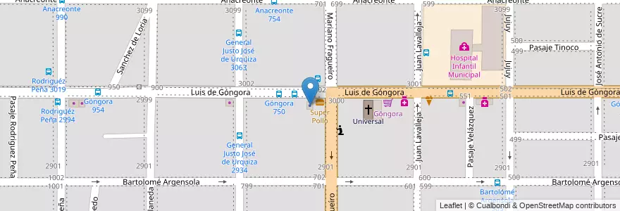 Mapa de ubicacion de Moya & Asociados en Argentina, Córdoba, Departamento Capital, Pedanía Capital, Córdoba, Municipio De Córdoba.