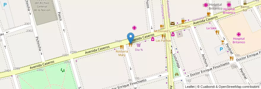 Mapa de ubicacion de Mozarella, Parque Patricios en Argentina, Autonomous City Of Buenos Aires, Comuna 4, Autonomous City Of Buenos Aires.
