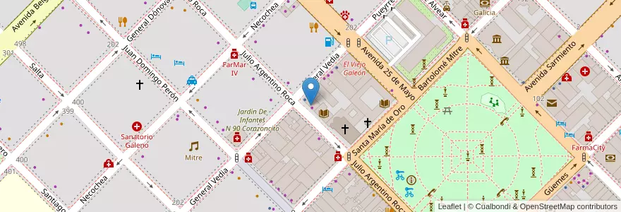 Mapa de ubicacion de Mr. Andres en Argentinien, Chaco, Departamento San Fernando, Resistencia, Resistencia.