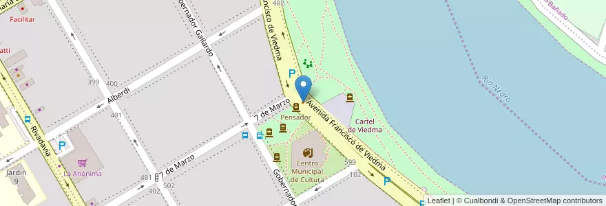 Mapa de ubicacion de Mr Lommo en 阿根廷, 内格罗河省, Departamento Adolfo Alsina, Viedma, Viedma.