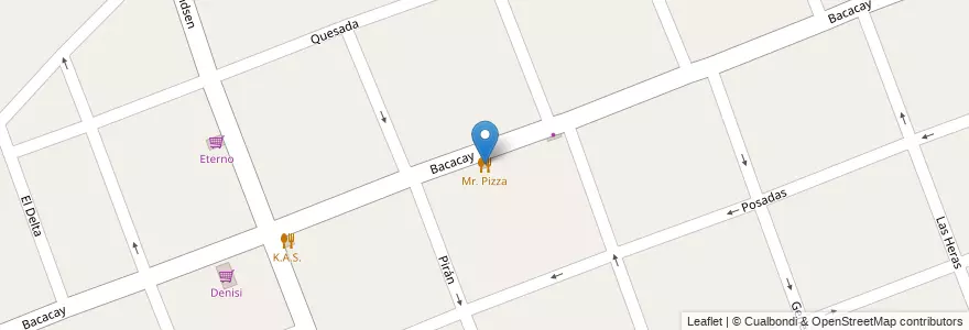 Mapa de ubicacion de Mr. Pizza en الأرجنتين, بوينس آيرس, Partido De Ituzaingó, Ituzaingó.