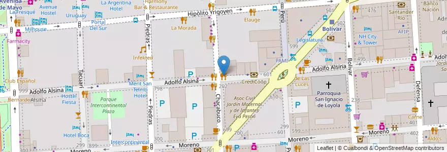 Mapa de ubicacion de Mr. Sandwich, Montserrat en Argentinië, Ciudad Autónoma De Buenos Aires, Comuna 1, Buenos Aires.