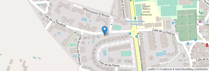 Mapa de ubicacion de MrKaffe en スペイン, マドリード州, Comunidad De Madrid, Cuenca Del Guadarrama, Galapagar.