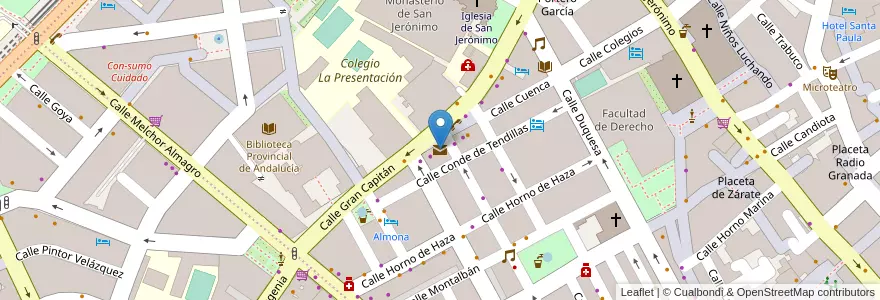 Mapa de ubicacion de MRW en Spanien, Andalusien, Granada, Comarca De La Vega De Granada, Granada.