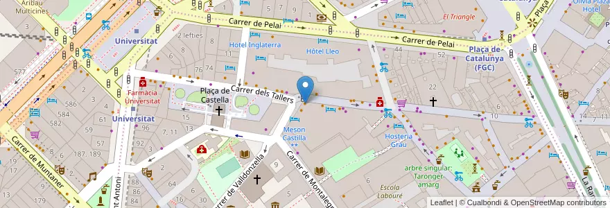 Mapa de ubicacion de Mucci's en إسبانيا, كتالونيا, برشلونة, بارسلونس, Barcelona.