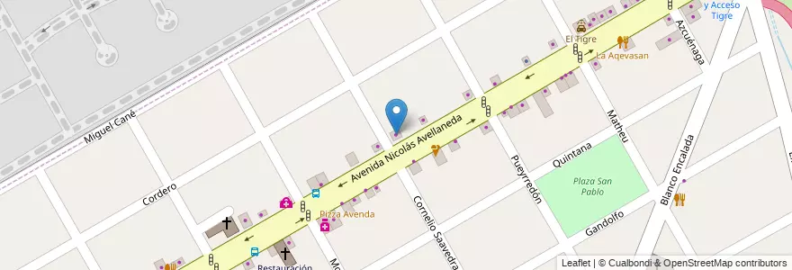 Mapa de ubicacion de Muebleria Tigre en アルゼンチン, ブエノスアイレス州, Partido De San Fernando, Victoria.