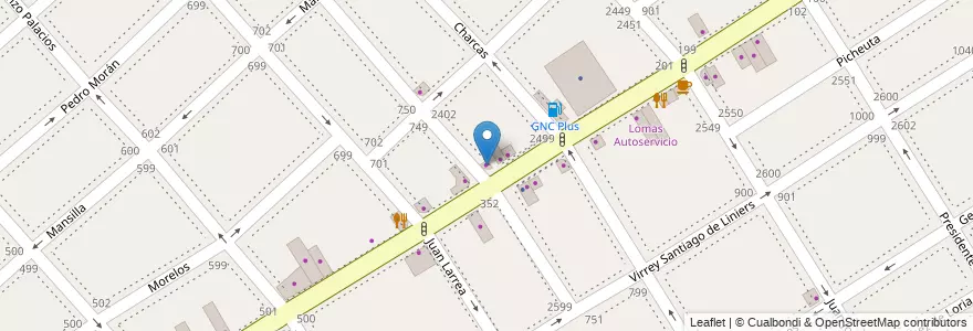 Mapa de ubicacion de Muebles de Algarrobo en Argentinië, Buenos Aires, Partido De La Matanza, Lomas Del Mirador.