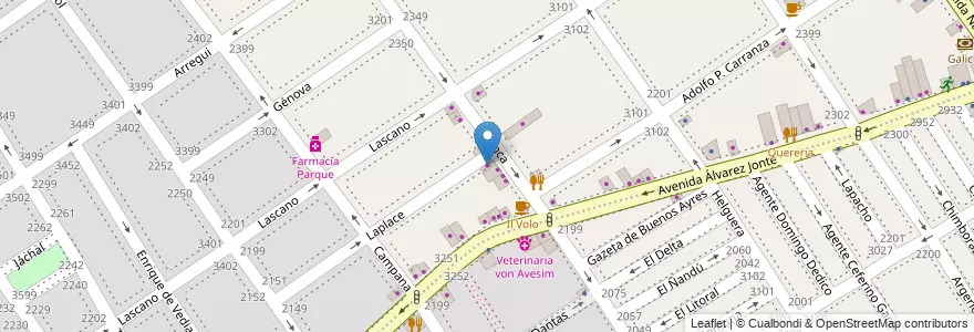 Mapa de ubicacion de Muebles de Cocina, Villa del Parque en آرژانتین, Ciudad Autónoma De Buenos Aires, Buenos Aires, Comuna 11.