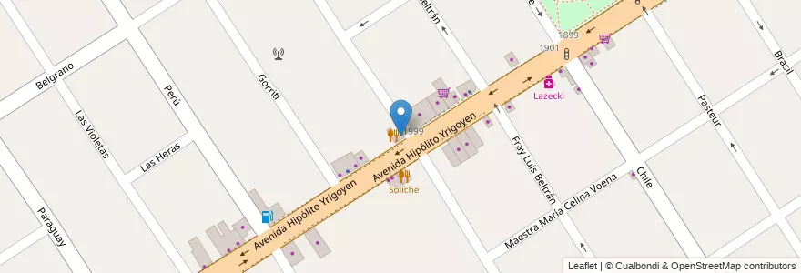 Mapa de ubicacion de Muebles MAC en 阿根廷, 布宜诺斯艾利斯省, Partido De Tigre, El Talar.
