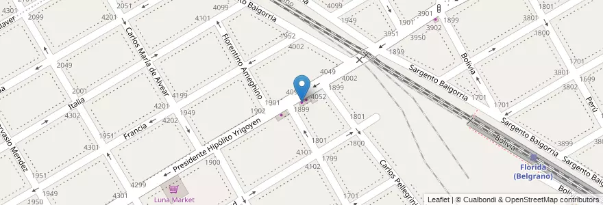 Mapa de ubicacion de Muebles Rogelio en Argentinië, Buenos Aires, Partido De Vicente López, Vicente López.