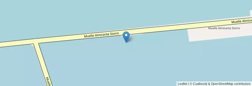 Mapa de ubicacion de Muelle Almirante Storni en 아르헨티나, Chubut, Departamento Atlántico.