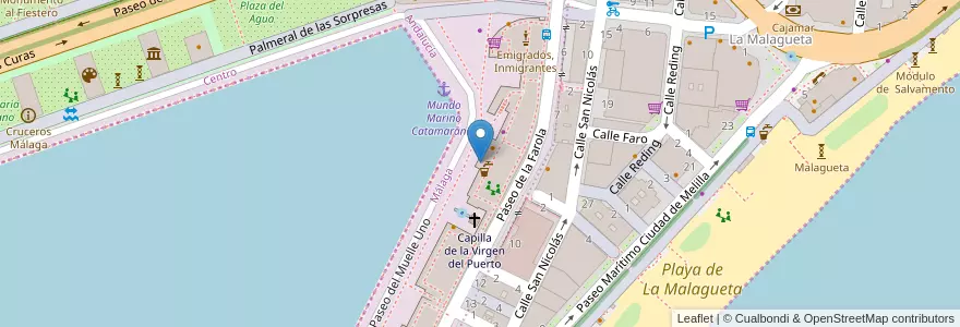 Mapa de ubicacion de Muelle uno en Spain, Andalusia, Malaga, Málaga-Costa Del Sol, Málaga.