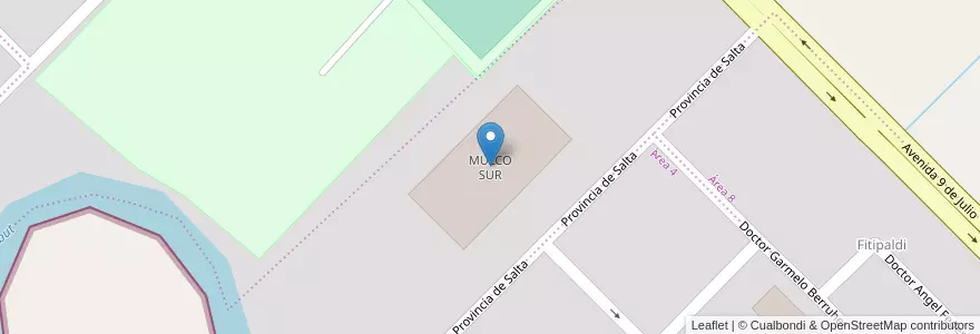 Mapa de ubicacion de MULCO SUR en Arjantin, Chubut, Departamento Rawson, Rawson.