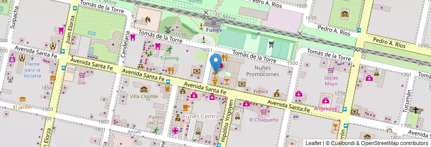 Mapa de ubicacion de Multimedios Publicidad y Eventos en Argentina, Santa Fe, Departamento Rosario, Municipio De Funes, Funes.
